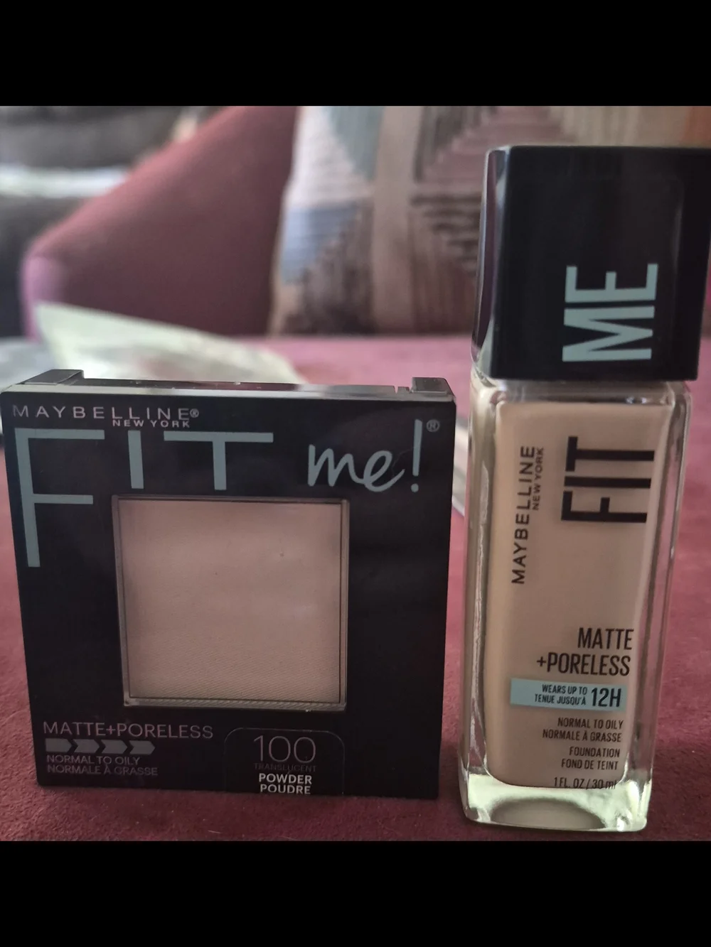 Maybelline Fit Me Matte + Poreless Foundation #110 & Powder# 100